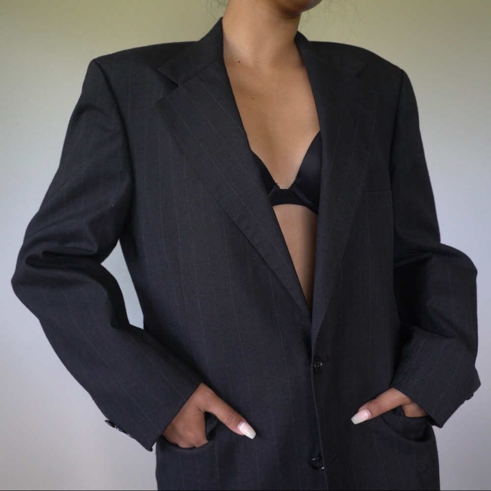 Stripped Oversized Blazer